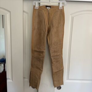 Plein Sud Snakeskin Moto Leather Pants